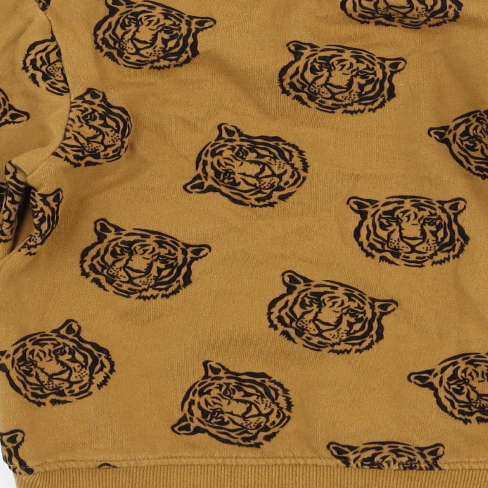 H&M Boys Brown   Pullover Sweatshirt Size 5-6 Years  - Tiger