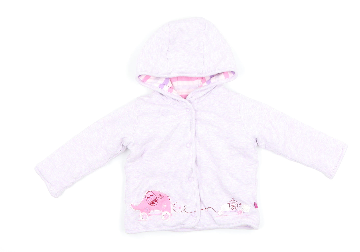 Marks and Spencer Girls Purple   Jacket  Size 3-6 Months  - elephant