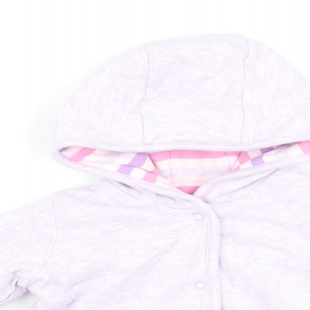 Marks and Spencer Girls Purple   Jacket  Size 3-6 Months  - elephant