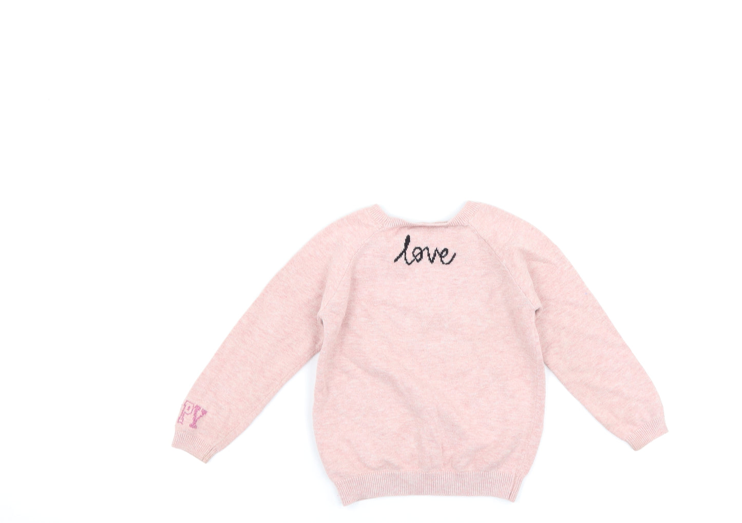 George Girls Pink   Pullover Jumper Size 2-3 Years  - graphic