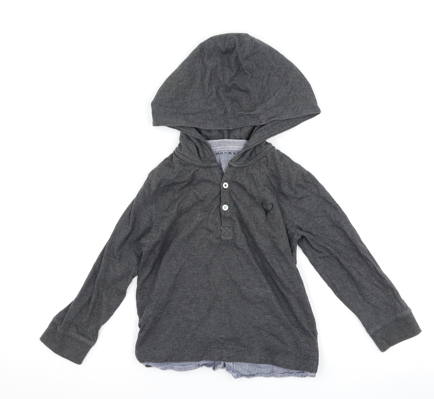 Nutmeg Boys Grey   Pullover Hoodie Size 5-6 Years