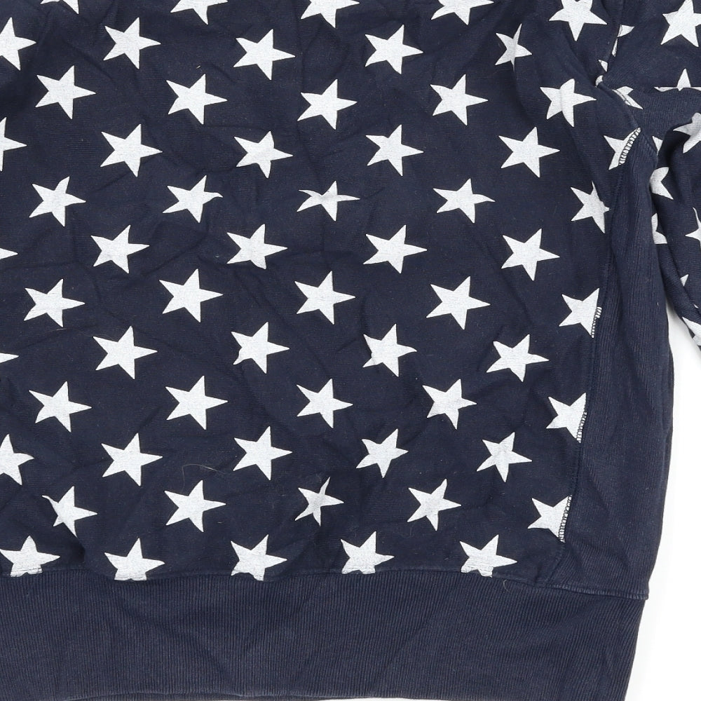 Champion Womens Blue   Pullover Sweatshirt Size L  - Star Print