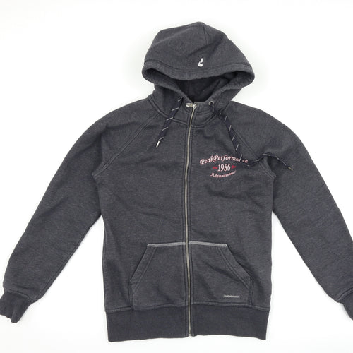 Peak Performance Womens Grey   Full Zip Hoodie Size M