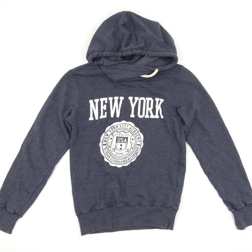 Cedar Wood State Mens Blue   Pullover Hoodie Size XS  - new York