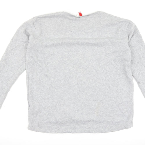 H&M Womens Grey   Pullover Sweatshirt Size M  - smiley face