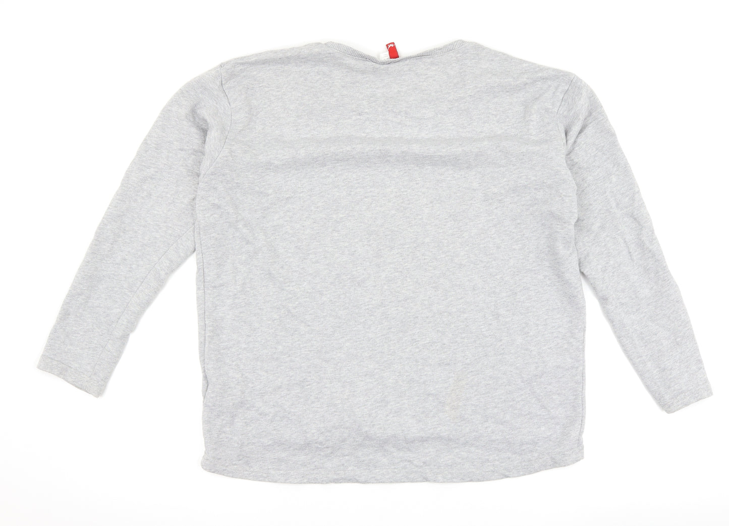 H&M Womens Grey   Pullover Sweatshirt Size M  - smiley face