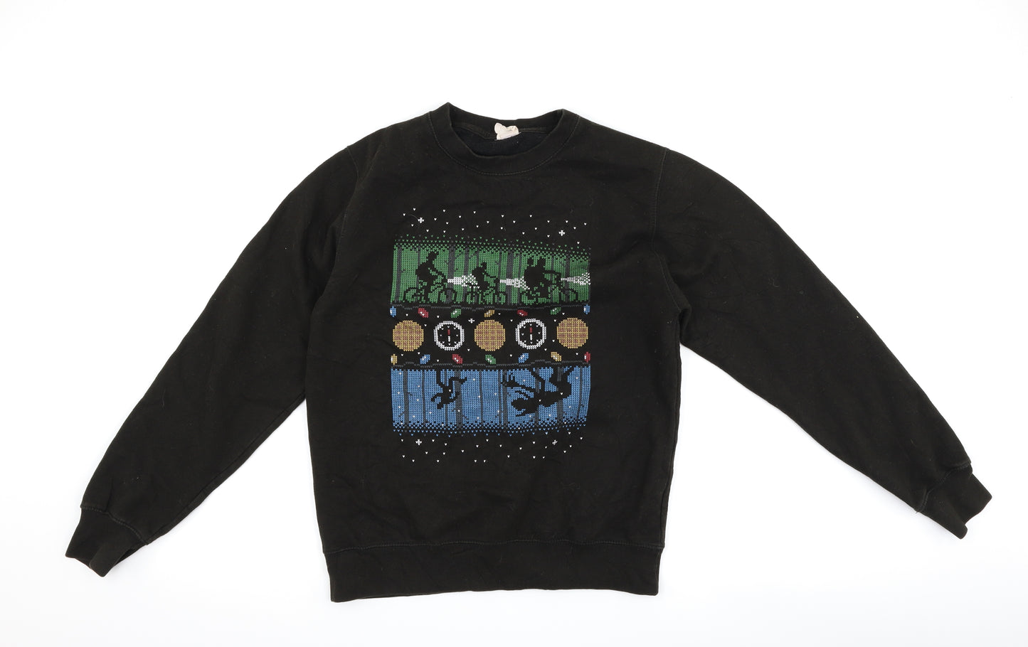 Just Hoods Mens Black   Pullover Sweatshirt Size S  - stranger things