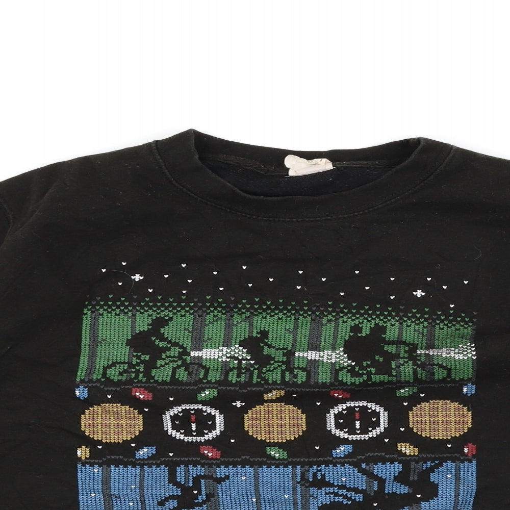 Just Hoods Mens Black   Pullover Sweatshirt Size S  - stranger things