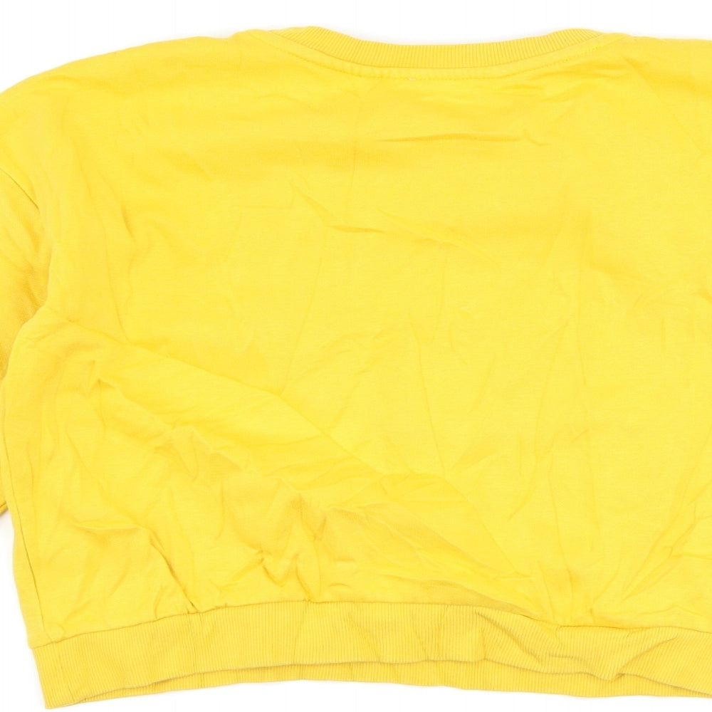 H&M Girls Yellow   Pullover Sweatshirt Size 11-12 Years  - brooklyn