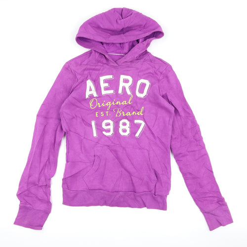 Aeropostale Womens Purple   Pullover Hoodie Size S