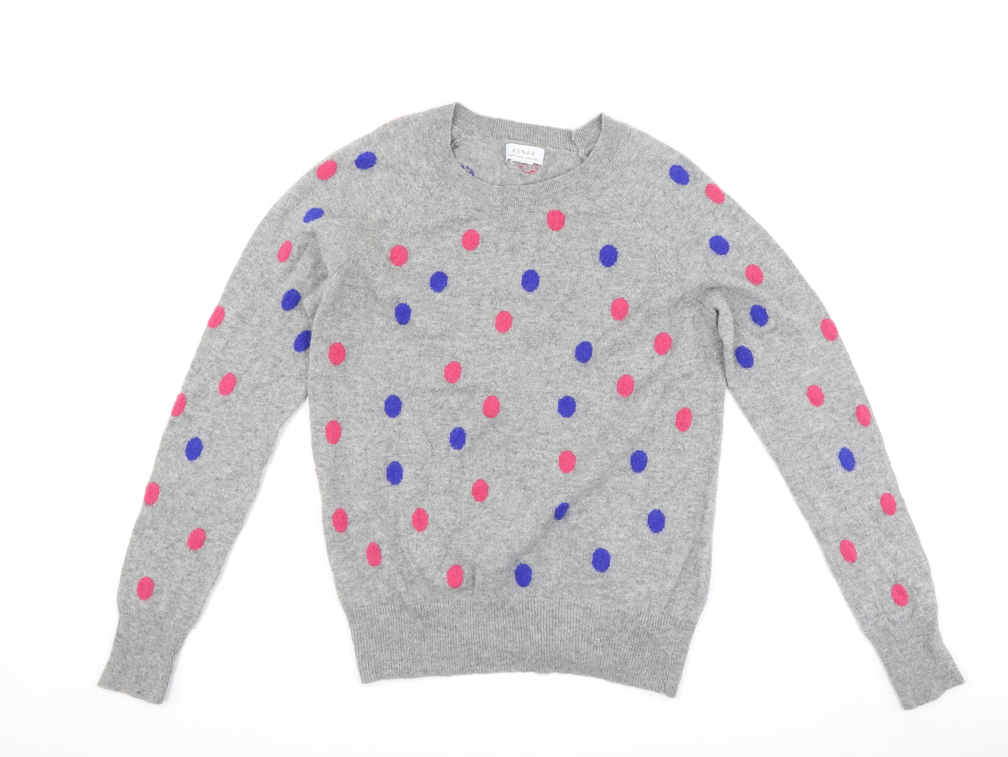 Kenar Womens Grey Polka Dot  Pullover Jumper Size M