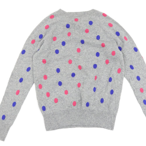 Kenar Womens Grey Polka Dot  Pullover Jumper Size M
