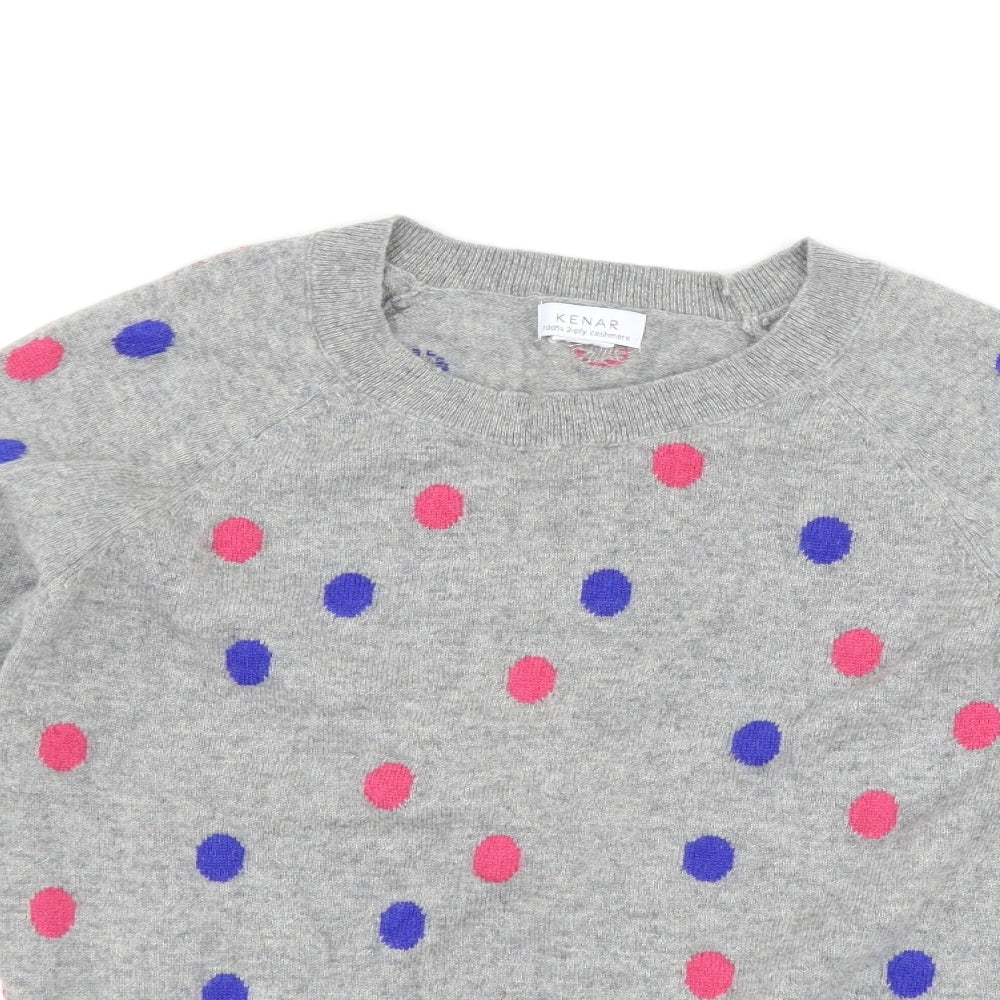 Kenar Womens Grey Polka Dot  Pullover Jumper Size M