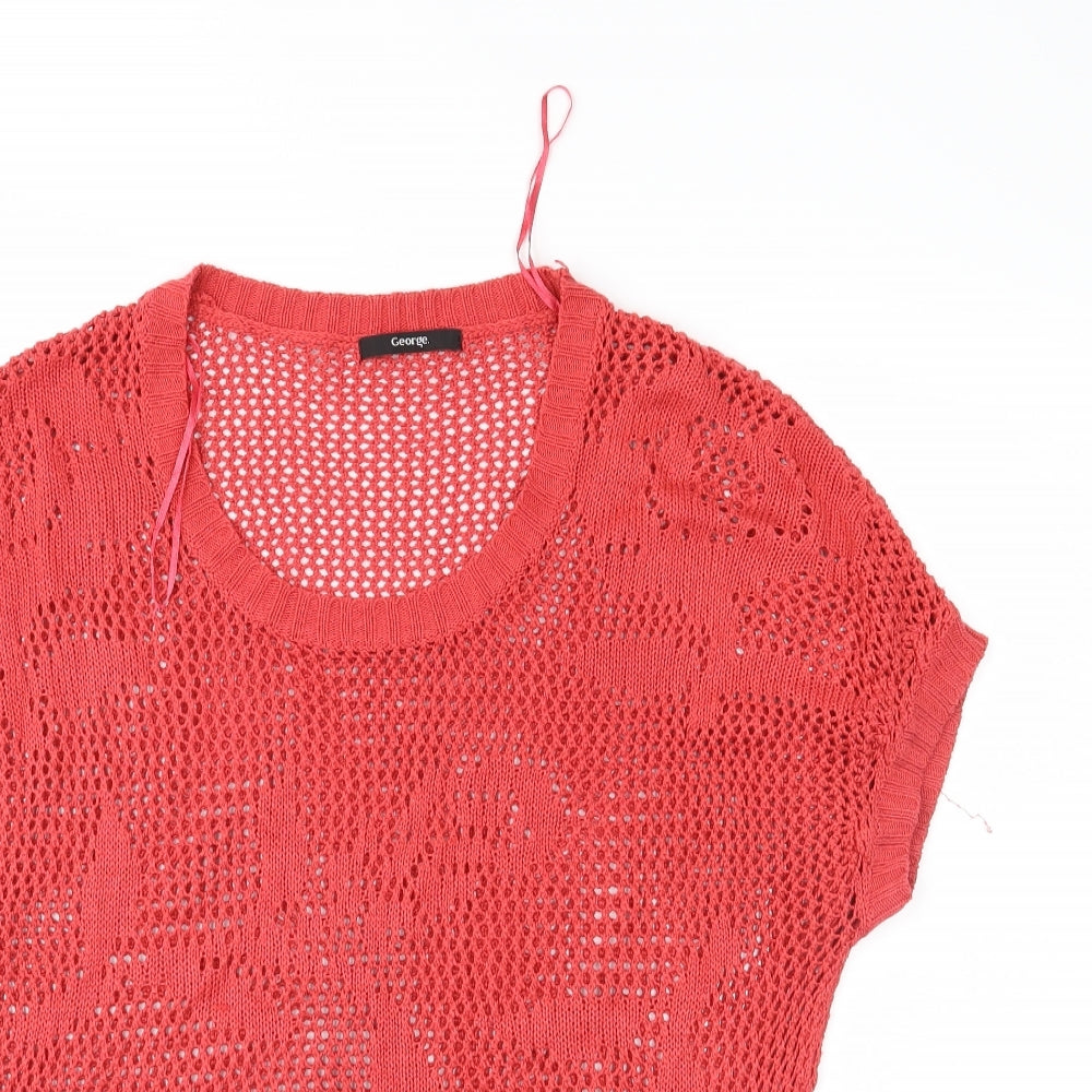 George Womens Red   Pullover Jumper Size 10
