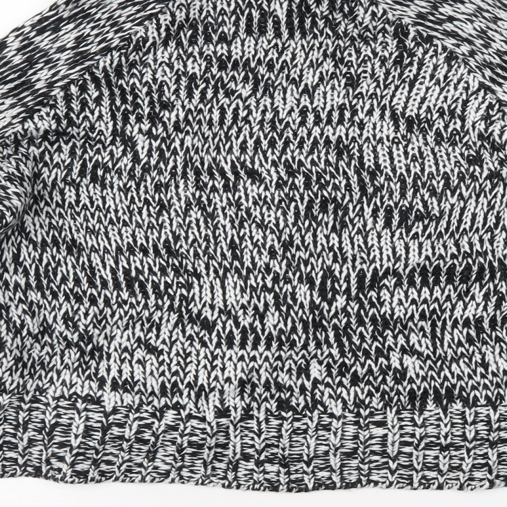 H&M Womens Black Herringbone  Pullover Jumper Size S