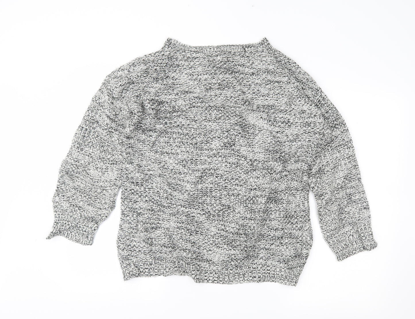 lowrys farm Womens White Herringbone  Pullover Jumper Size M