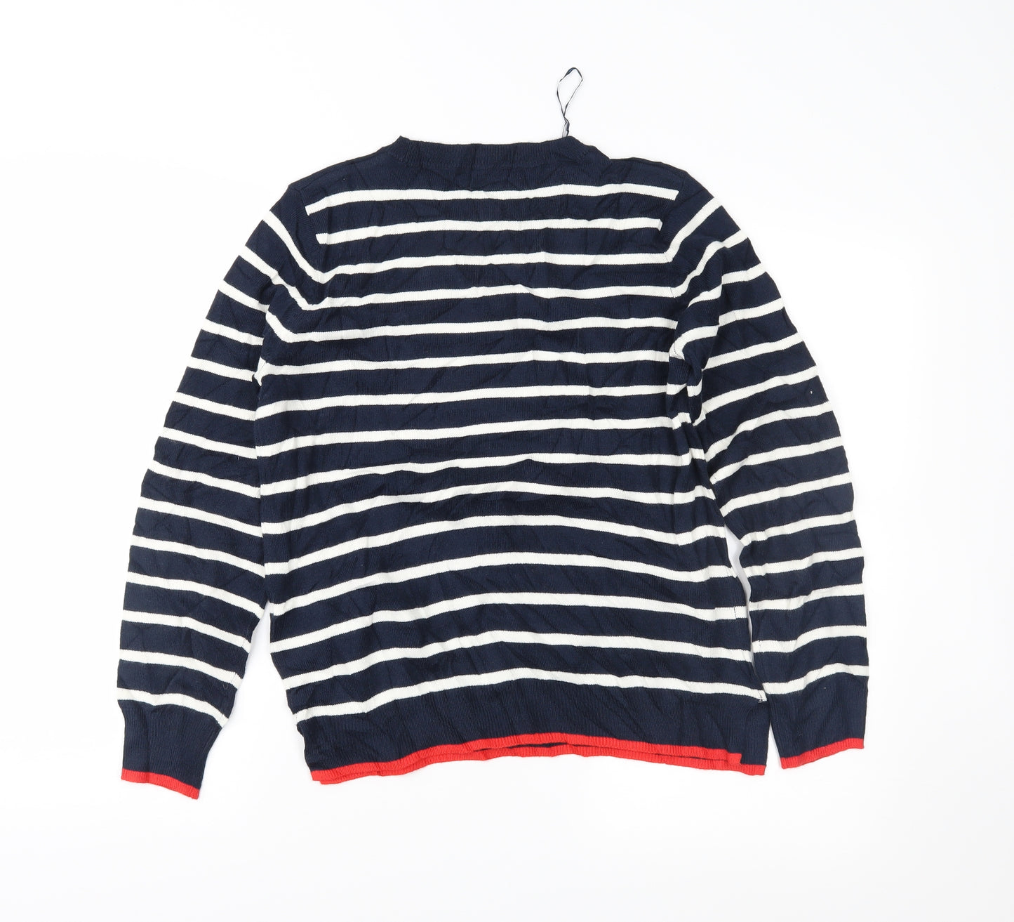 M&S Womens Blue Striped  Pullover Jumper Size M