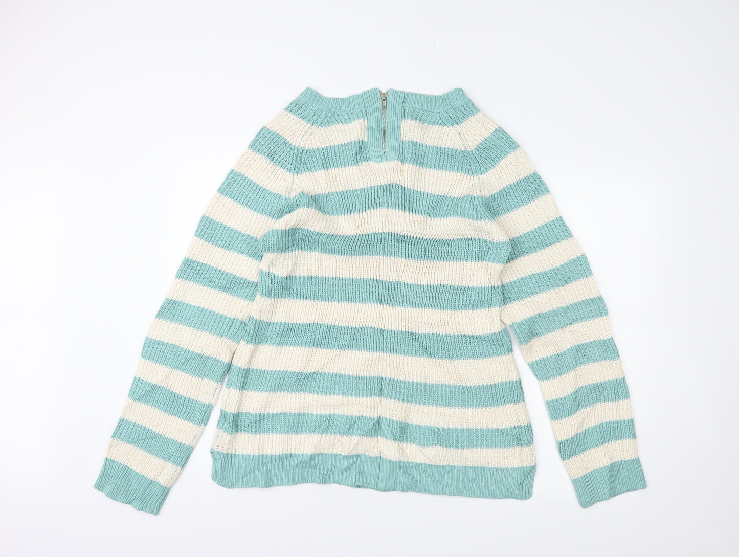 originals Womens Green Striped  Pullover Jumper Size XL