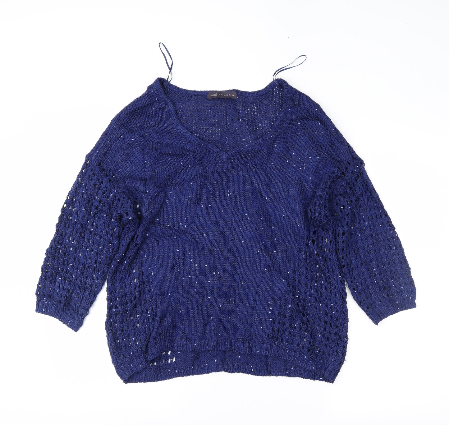 M&S Womens Blue   Pullover Jumper Size 12