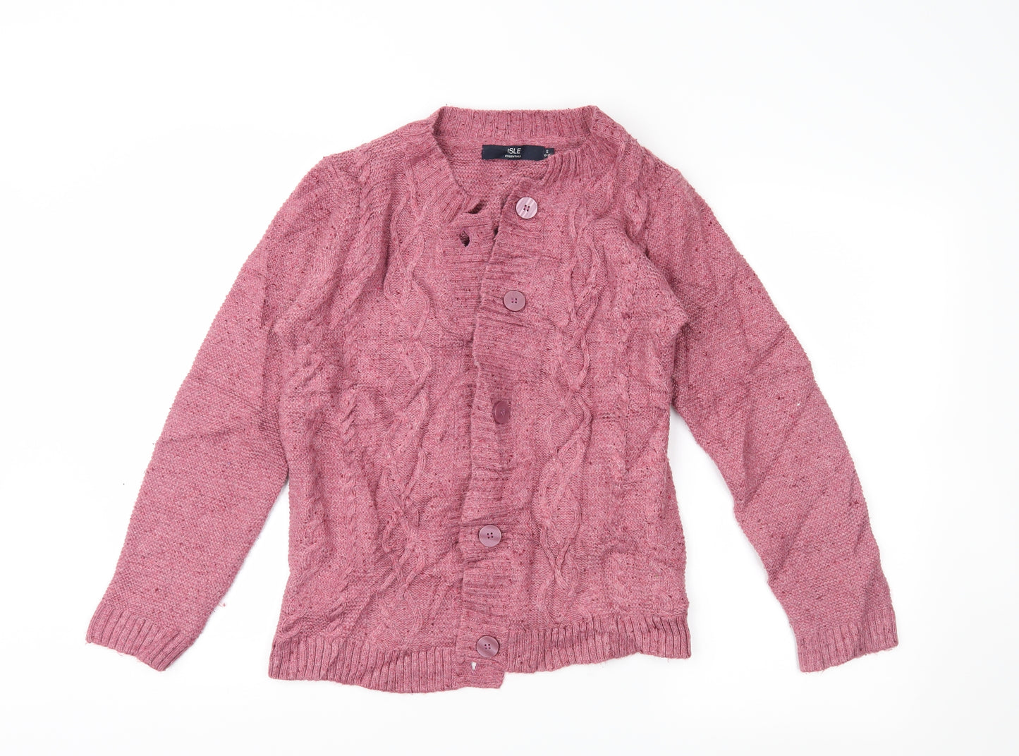 ISLE Womens Pink   Cardigan Jumper Size S