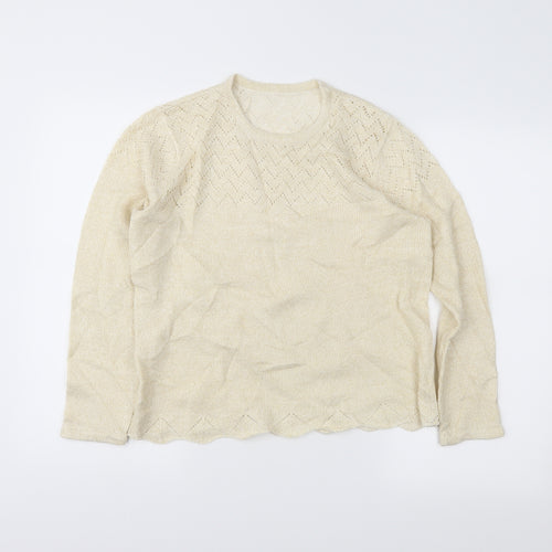 BM Womens Ivory   Pullover Jumper Size S