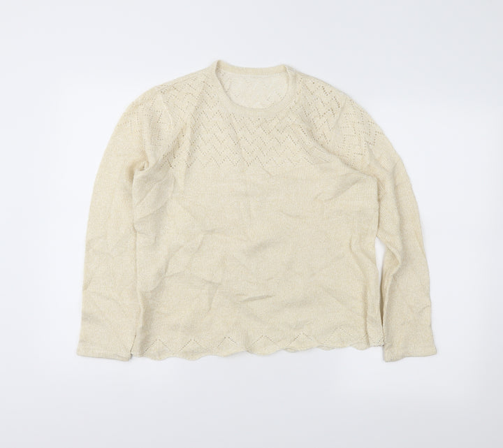BM Womens Ivory   Pullover Jumper Size S
