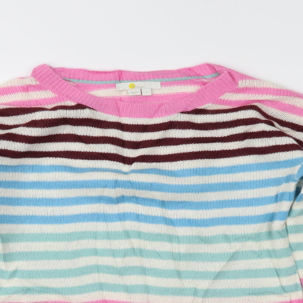 Boden Womens Ivory Striped  Pullover Jumper Size S