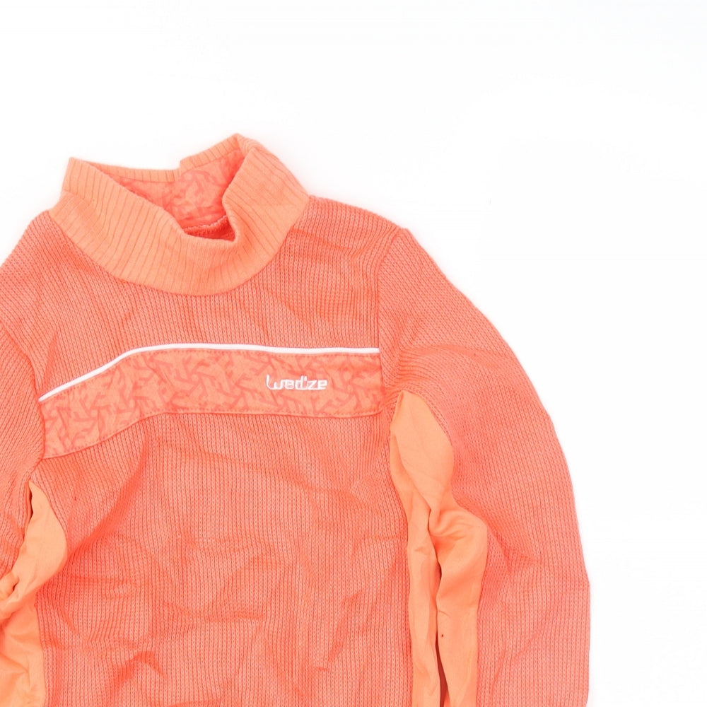 DECATHLON Boys Orange   Pullover Jumper Size 6 Years
