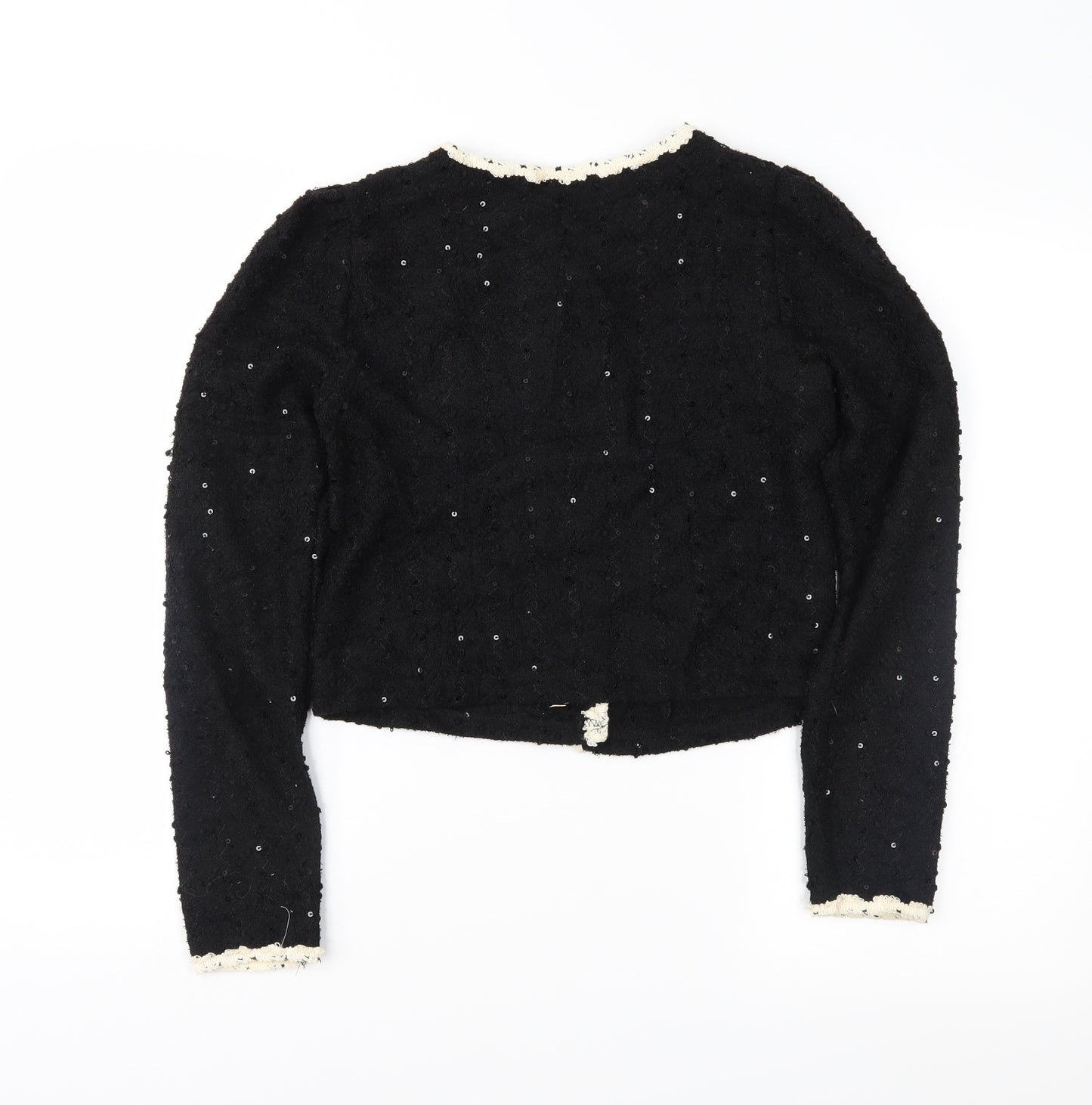 Yumi Womens Black   Cardigan Jumper Size S