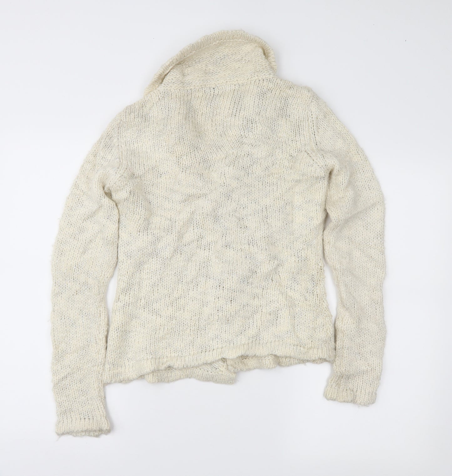 Marks and Spencer Womens Ivory   Cardigan Jumper Size S