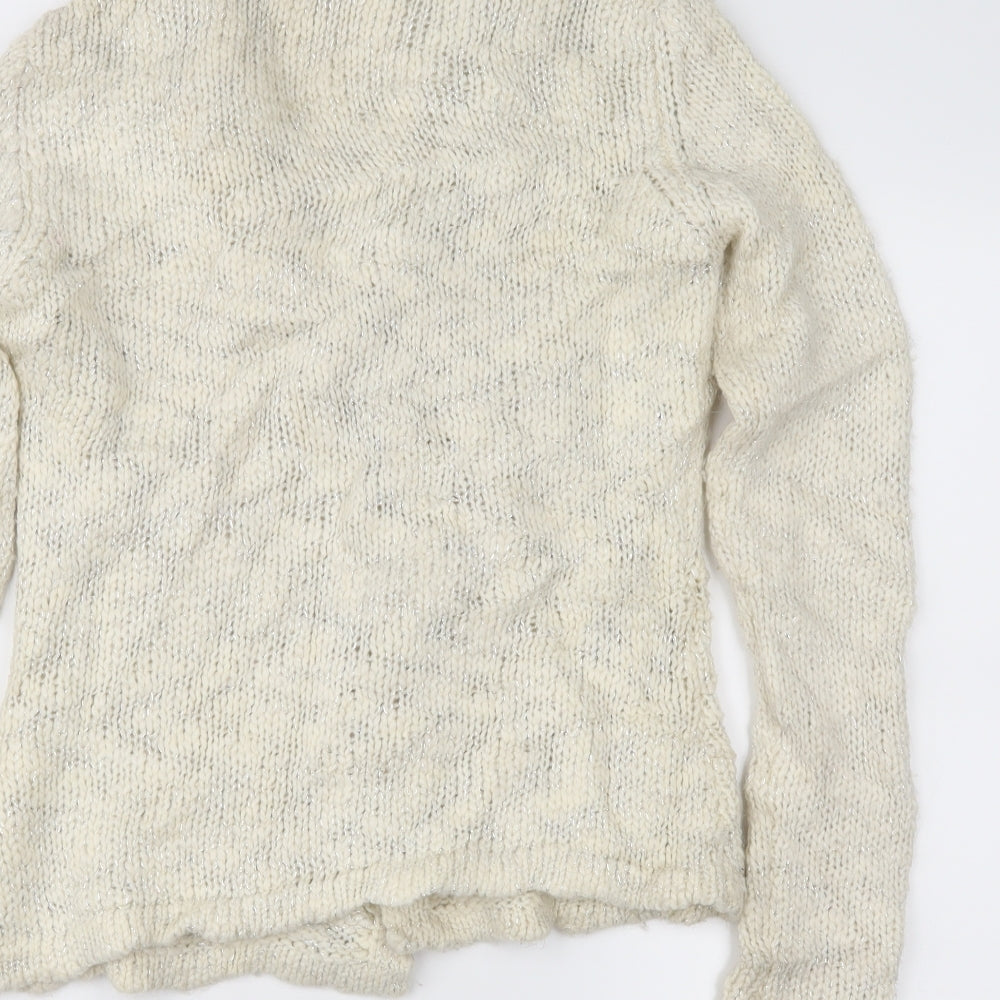 Marks and Spencer Womens Ivory   Cardigan Jumper Size S