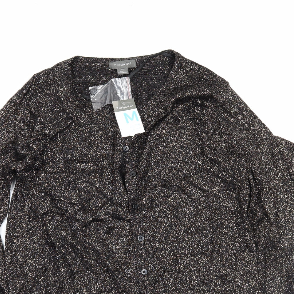 Primark Womens Black   Cardigan Jumper Size M