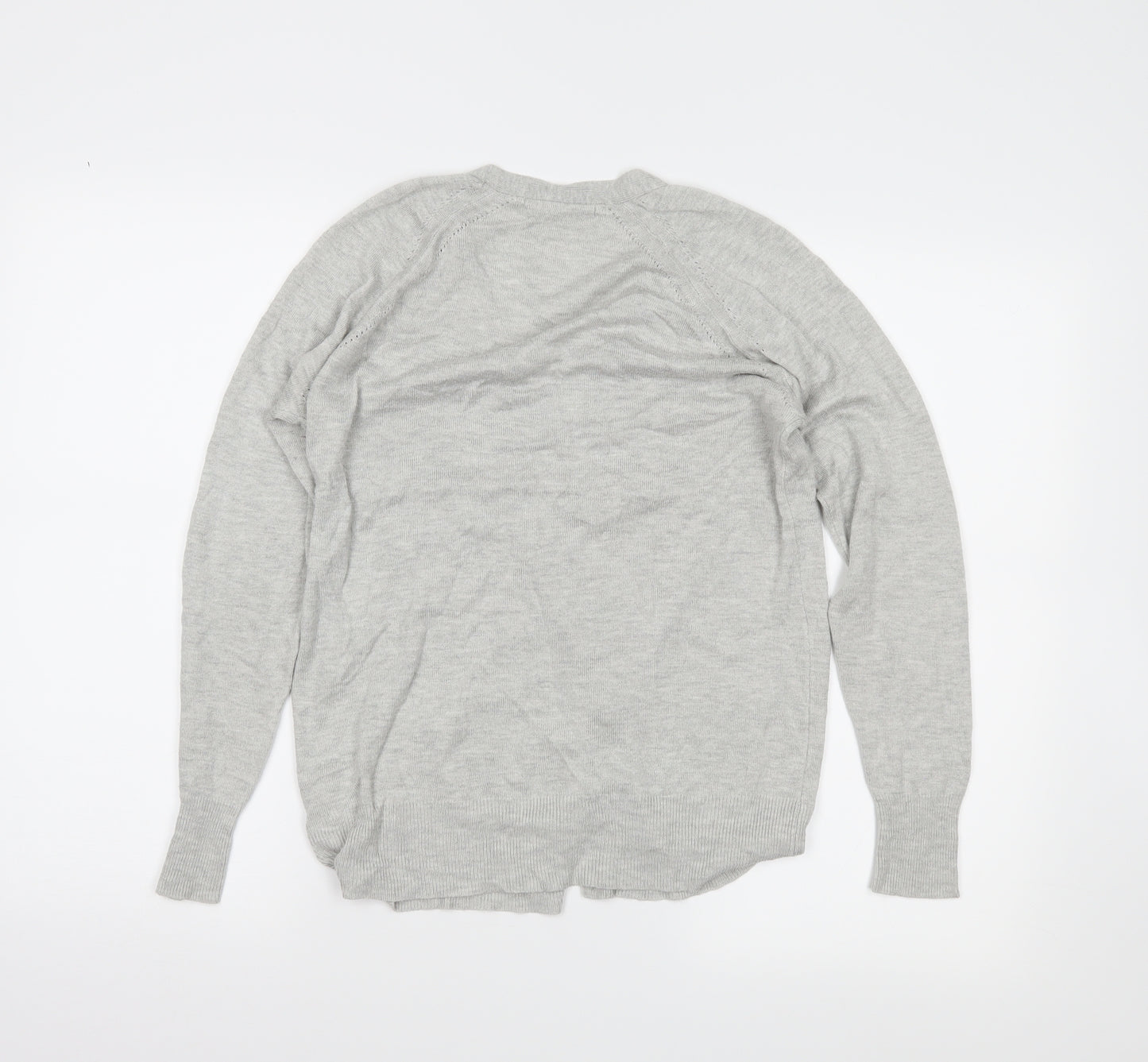 M&S Womens Grey   Cardigan Jumper Size 10