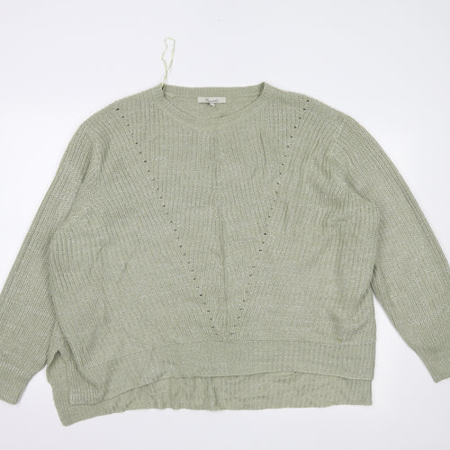 Peacocks Womens Green   Pullover Jumper Size XL