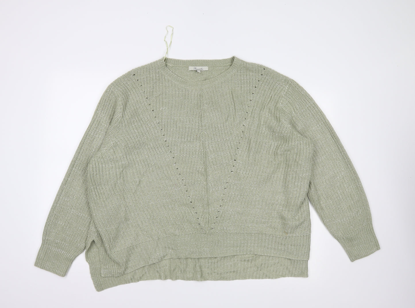 Peacocks Womens Green   Pullover Jumper Size XL