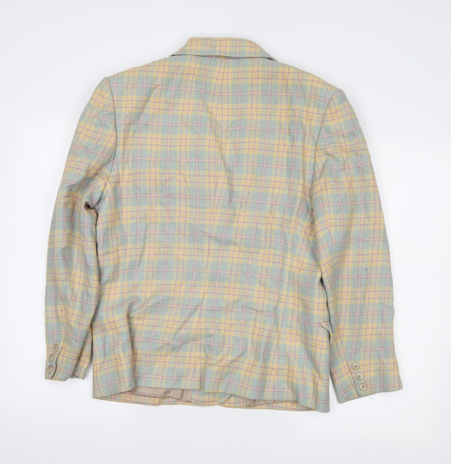 Viyella Womens Green Plaid  Jacket Blazer Size 12