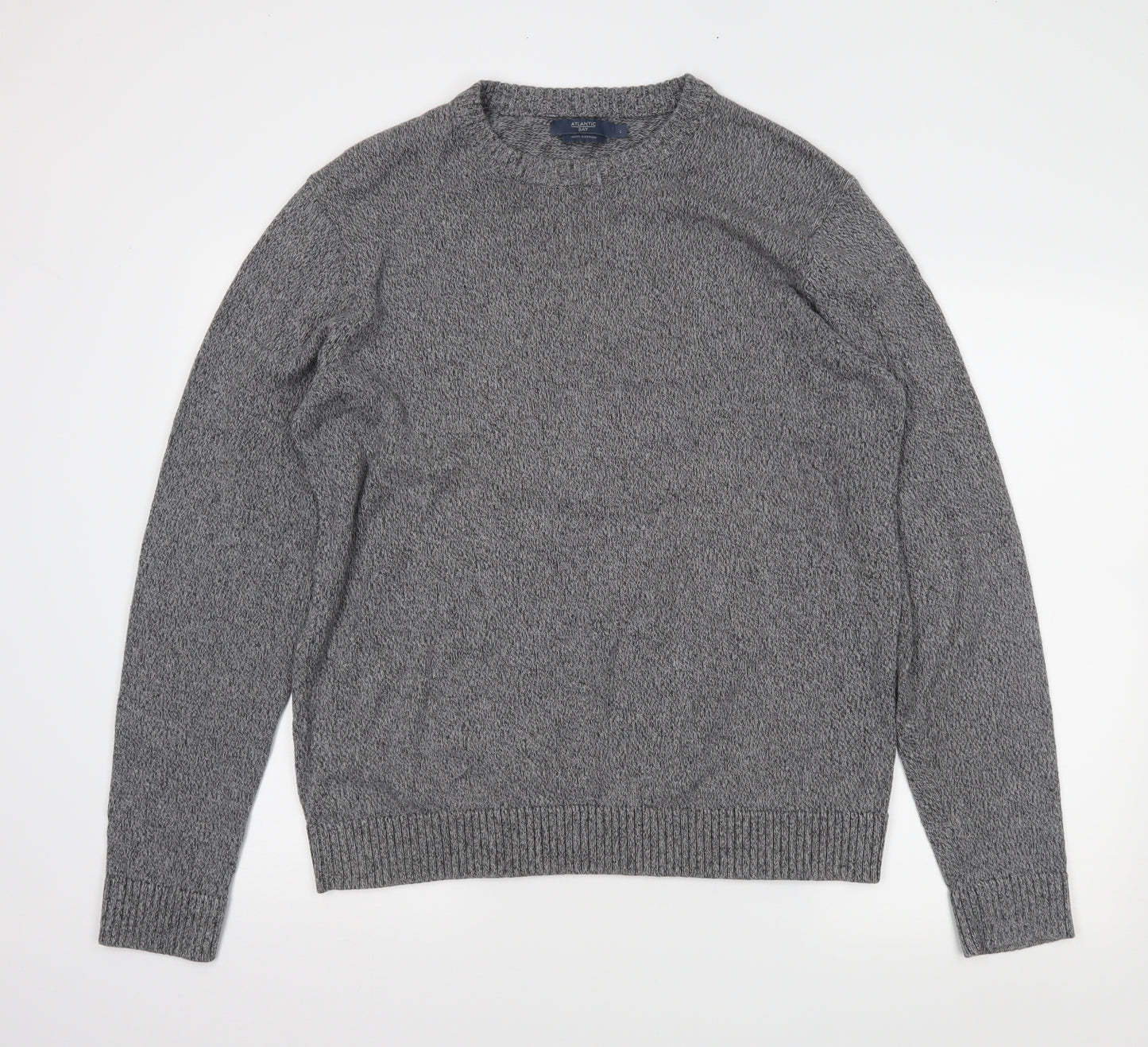 Atlantic Mens Grey   Pullover Jumper Size L