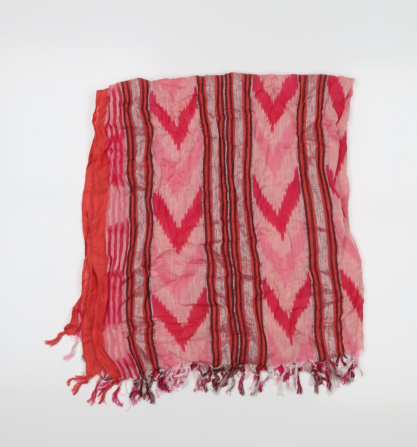 Preworn Womens Pink Striped   Shawl/Wrap