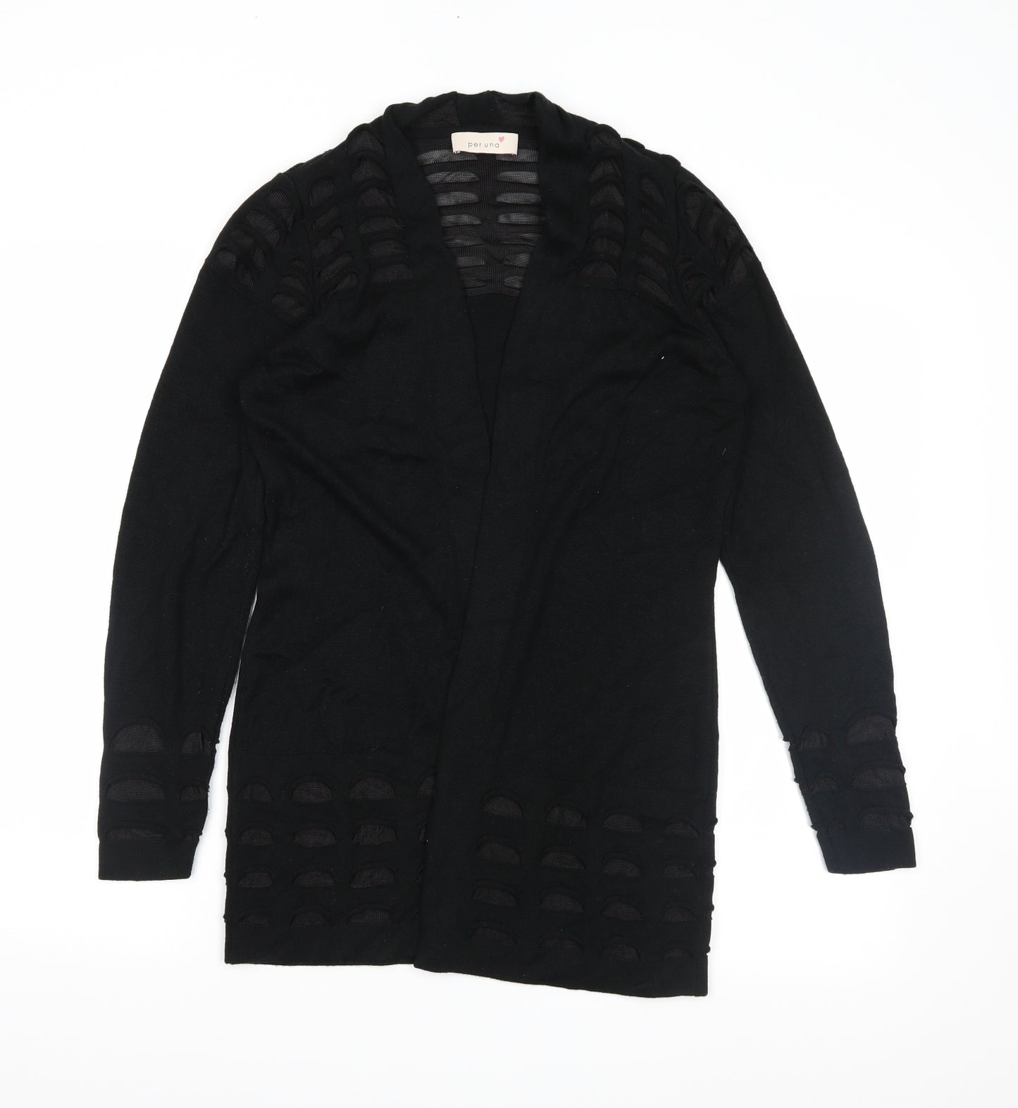 M&S Womens Black   Wrap Jumper Size 8