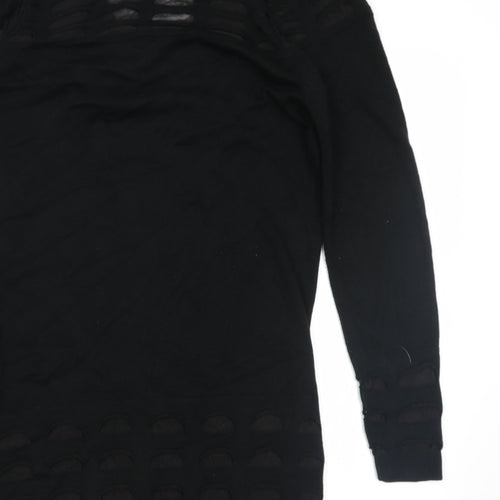 M&S Womens Black   Wrap Jumper Size 8