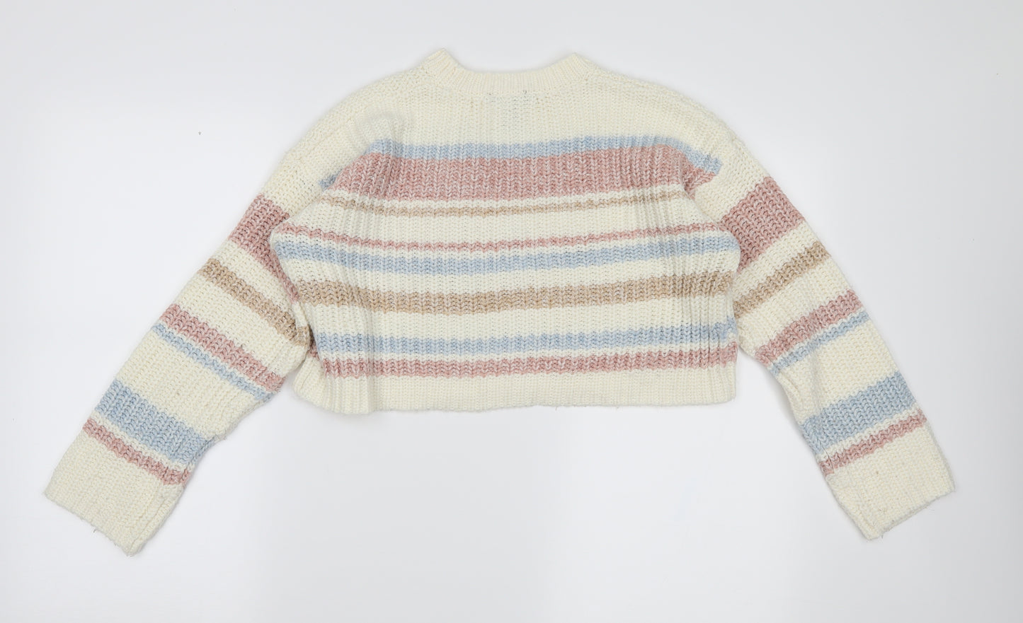 newlook Girls Ivory Striped  Shrug Jumper Size 10-11 Years