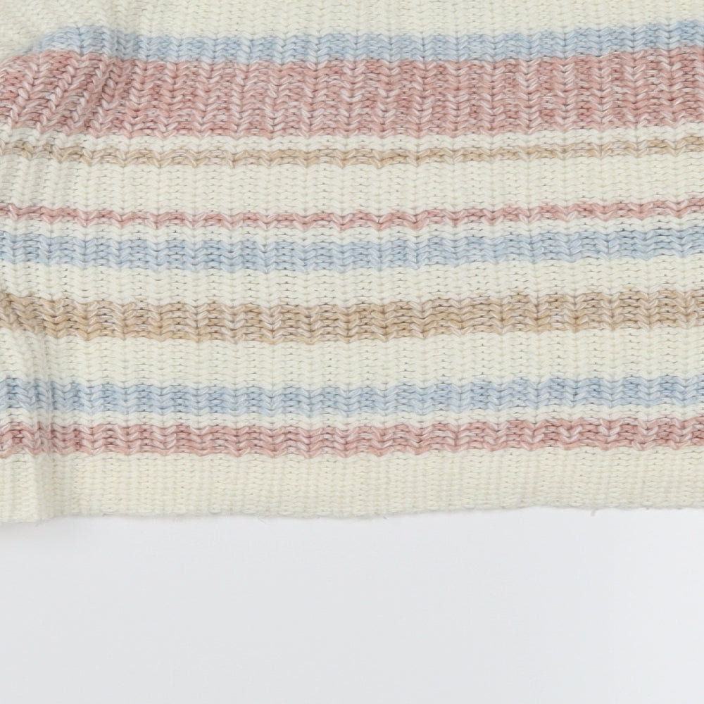 newlook Girls Ivory Striped  Shrug Jumper Size 10-11 Years
