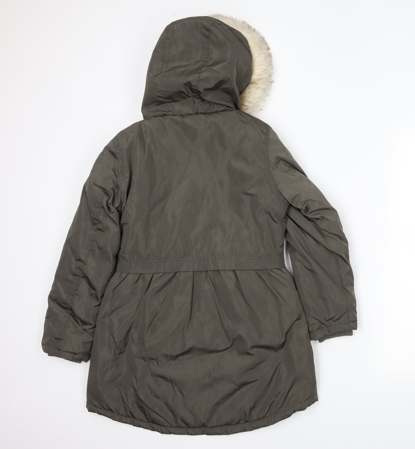 TU Girls Green   Parka Coat Size 9-10 Years