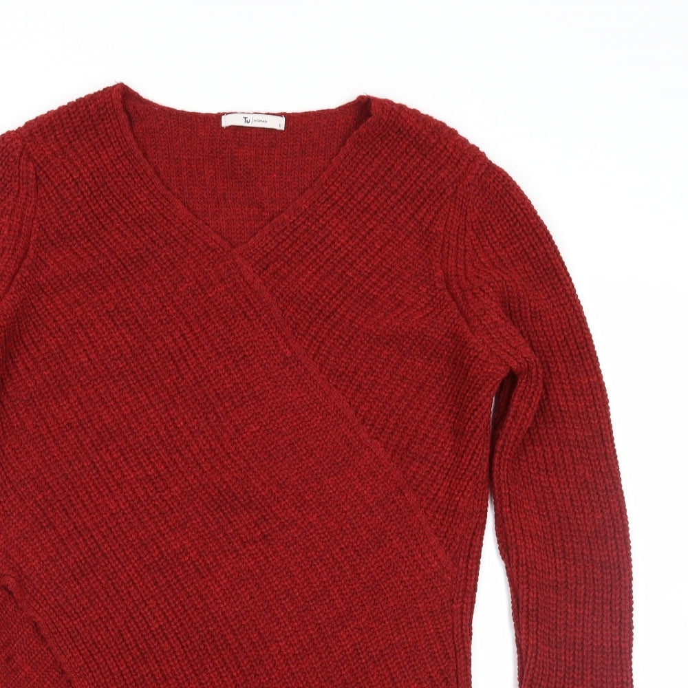 TU Womens Red   Pullover Jumper Size 12