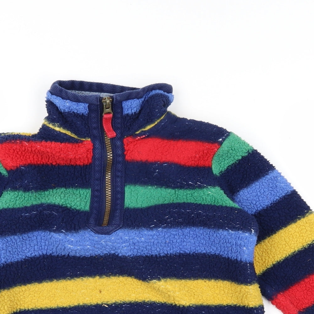 Joules Boys Blue Striped  Henley Jumper Size 6 Years