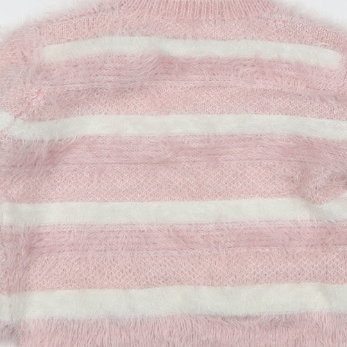 Preworn  Pink Striped  Pullover Jumper Size 18-24 Months