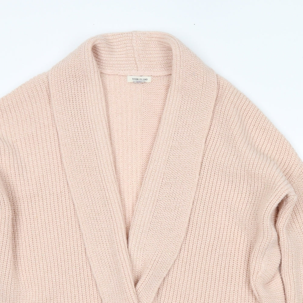 River Island Girls Pink   Wrap Jumper Size 9-10 Years
