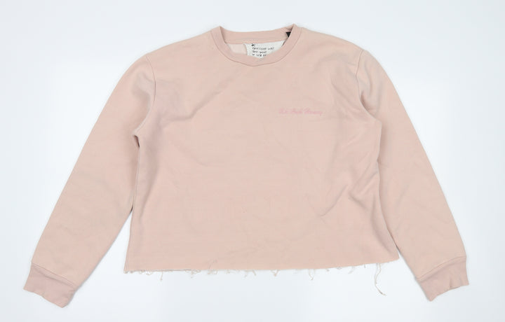 Topshop Womens Pink   Pullover Sweatshirt Size 14