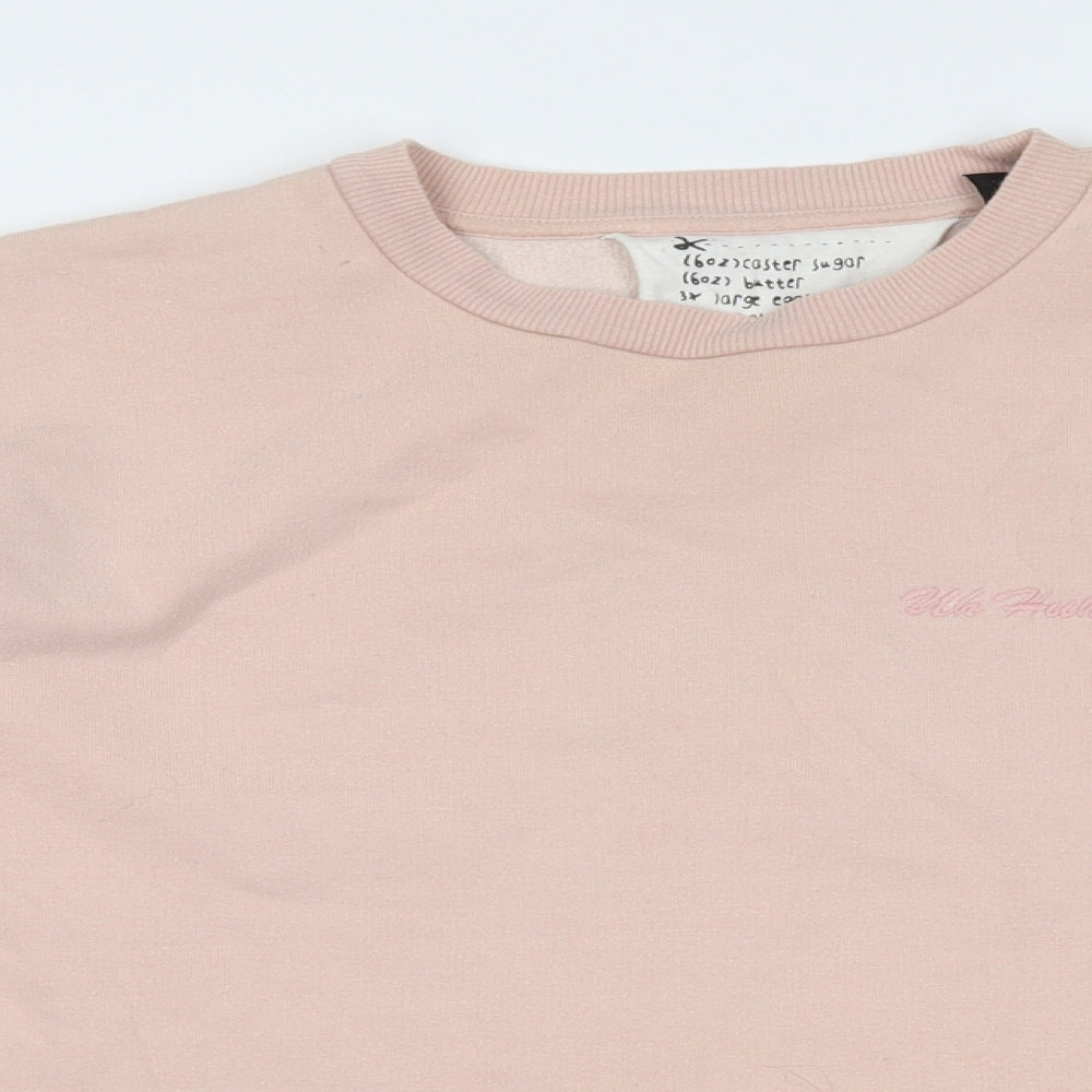 Topshop Womens Pink   Pullover Sweatshirt Size 14