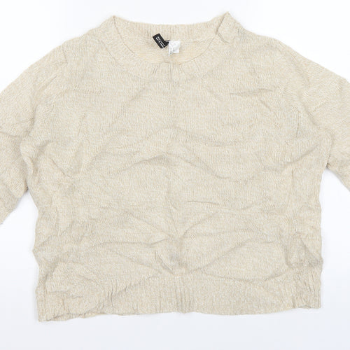 H&M Womens Beige   Pullover Jumper Size M